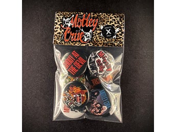 9 st Mötley Crüe pins #1 (25 mm) * gratis porto *