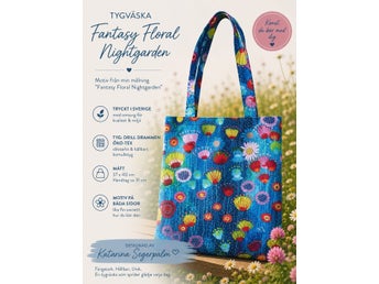 Tygväska – Fantasy Floral Nightgarden