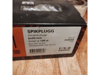 Spikplugg 6x50 mm, ca 100 st