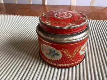 Retro plåtburk kaffe