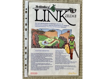NINTENDO ZELDA II BERGSALA ORIGINAL PROMO SHEET PAL NES COLLECTOR
