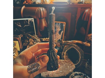 Häxkvast ritualljus för beskydd - häxkonst, häxa, wicca, pagan, witchcraft, goth