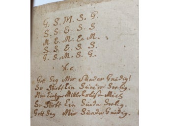 Adami, Deliciae Poenitentiales 1722, pergamentband med botbön