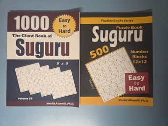 Suguru 500 Puzzle Book Volume 5 & 1000 Suguru The Giant Book of Hard - Khalid