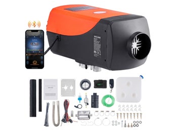 8kW 12V effektiv dieselluftvärmare med Bluetooth-anslutning, LCD/fjärrkontroll