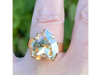 Ring Heart, Smycken, kristall, egen design.