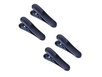 Hållare till hörlurssladd - hörlursklämma - 4-pack - Svart [Large]