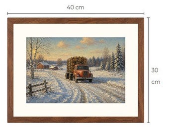 Magirus Deutz lastbil Art print tavla Limited Edition #reapåtradera