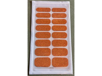 Nail strips nagellack stickers nagelfolie, orange glitter nail art beauty trend