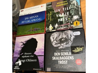 4 st Ljudböcker: Ron McLarty - Jag minns att jag sprang, Kristina Sandberg - Liv