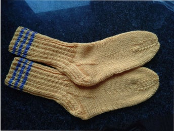 Raggsockor, stickade sockor, strl. 39, nytt