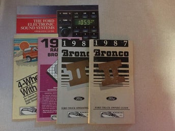 1987 Ford Bronco Owner Guide & Supplement