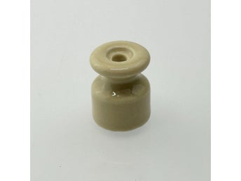 426byggnadsvård x st antik liten ISOLATOR E beige porslin tvinnad elkabel KNOPP