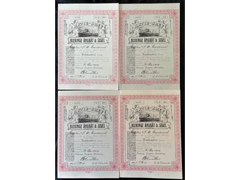 4 st BÖCKER Blekinge Ångbåt & Segel Nr 24, 26, 27 & 28