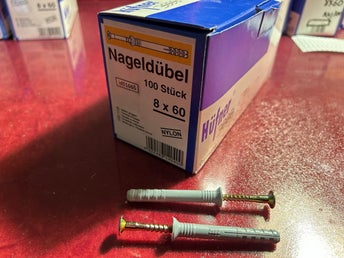 Spikplugg (id01665) plugg med spik 100st Hufner 8x60 1 paket EAN 4022489140400
