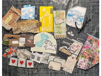 scrapbooking pappers mix toppers handgjort