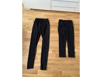 Gravidkläder Svarta leggings, 2-pack stl S