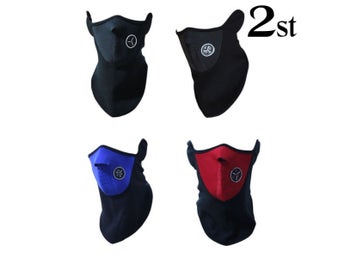 Dubbelpack - Svart cykelmask - Skidmask - Ansiktsmask - MC-mask