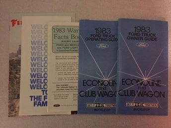 1983 Ford Econoline Owner's Guide