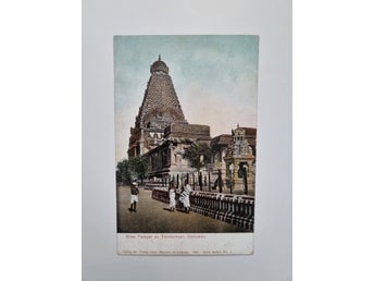 Äldre vykort Siwa Tempel zu Tandschaur, Ostindien