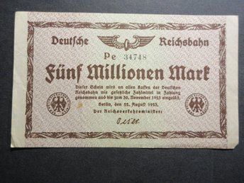 Tyskland 5 Millionen Mark 1923 436766503 ᐈ Kop Pa Tradera