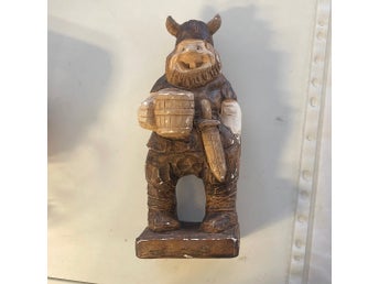 Vintage dansk vikingfigur – 25 cm – Made in Denmark