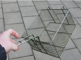 Fritöskorg med utfällbart handtag Friteringskorg metall inkl moms