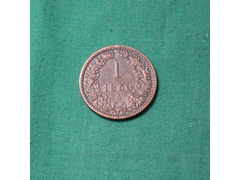 Österrike 1860A Mynt 1 Kreuzer Kv.8