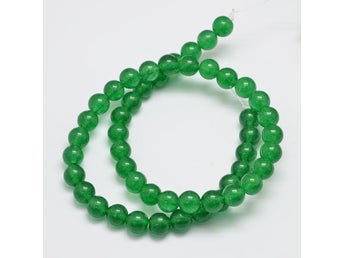 2 x 38 cm malaysisk jade 8 mm dia