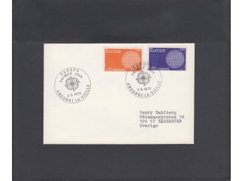 Franska Andorra. Europa Cept FDC från 1970 utan vinjett.