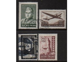Finland, f 286-289 Minna Canth, Aero Oy 20 år, President Svinhufvud,Nationalhjäl