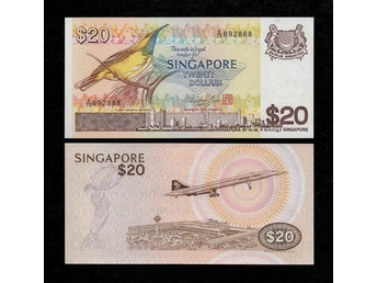 Singapore 20 dollars sedel (1979) ovikt/UNC P-12