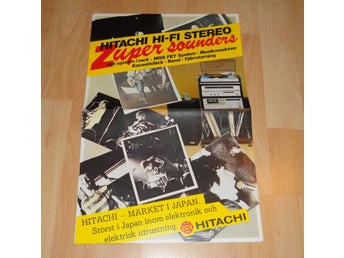 HITACHI HI-FI STEREO ZUPER SOUNDERS - SVENSK REKLAM 1981