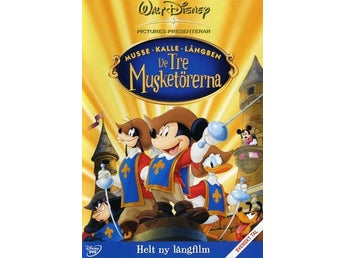 DVD: De Tre Musketörerna - Musse, Kalle & Långben (Bra Skick)