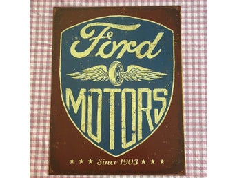 Plåtskylt retro vintage Ford motors