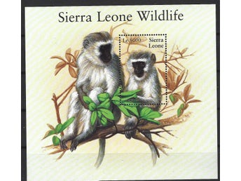 Sierra Leone 2002 Apor djur 1v i block