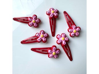 VARUPARTI 60 st - Hårspännen glittrig blomma från Lollipop till barn
