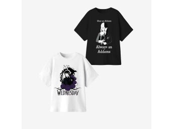 NY Wednesday T-Shirt Flicka 2-Pack Vit/Svart 110-116