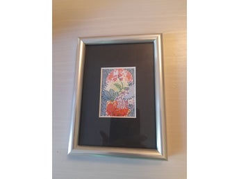 Litet unikt konstverk, signerat, 12 cm x 16 cm. Bra present
