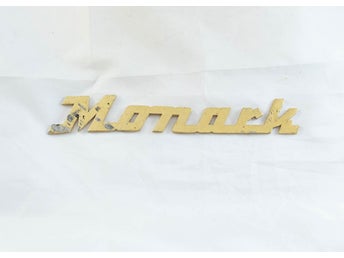 Monark Guldfärgat Emblem - Vintage