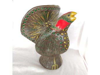 EE 1975 Keramikfigur fågel tjäder, signerad, vintage