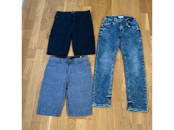 Jeans och shorts, 3-pack, storlek 146