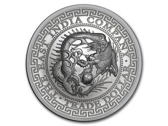 1 OZ SILVER 1 POUND 2020 SAINT HELENA - TRADE DOLLAR JAPAN .999 RARE COIN !!!