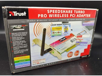Trust SpeedShare Turbo Pro Wireless PCI Adapter 108 Mbps - Retro PC