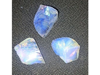 3x parti Opalit ädelsten 3-4 cm ädelstenssamling kristall opal kristaller