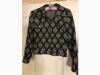 50 tals blåröd rutig unik vintage jacka str 36 (343055079 Vintage vinterjacka skid jacka fodrad ull blå rutig Erla 50
