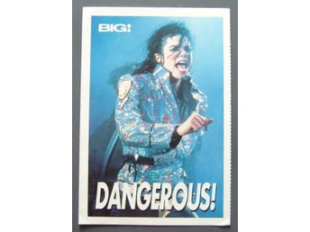Michael Jackson Dangerous reklamvykort tidningen BIG beg