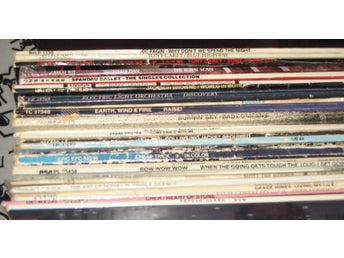 73 LP-skivor med blandade artister, mest 1970-80-tal