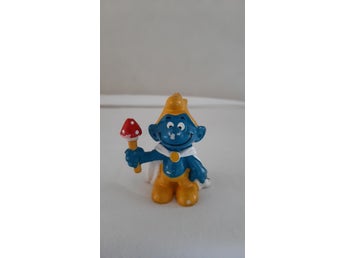 SMURFARNA SMURF KUNG MED KRONA I LUVAN MÄRKT PEYO 5 BULLY W.GERMANY RETRO