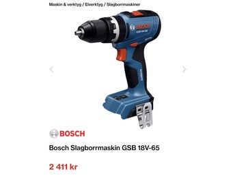 Professional GSB 18V-65 Slagborrmaskin